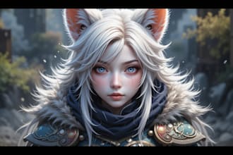 create a furry or digital watercolor ffxiv character for you
