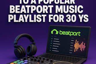 add your music to a popular beatport music playlist for 30 days