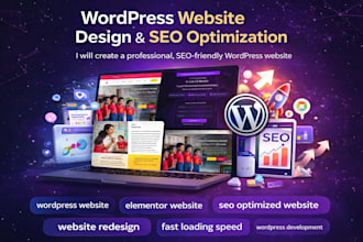 design a professional wordpress website with SEO friendly layout