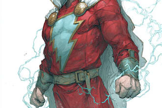 draw a fantasy character for comic book cover