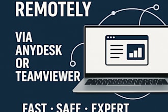 fix any computer issue remotely via anydesk or teamviewer