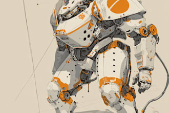 draw your mecha robot fanart or original in digital artwork