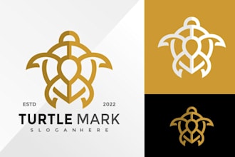 create a unique turtle and dog mascot logo