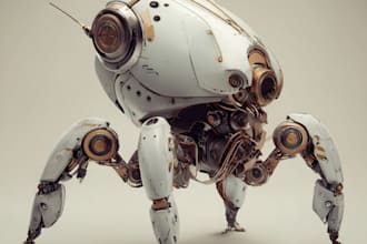 design 3d sci fi mech, robot and creature concept models