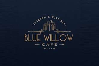 design classy tearoom wine bar logo