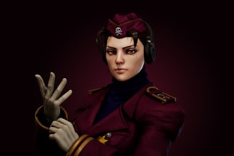 sculpt realistic zbrush character, modular, anime rig ,warrior armor,custom nsfw