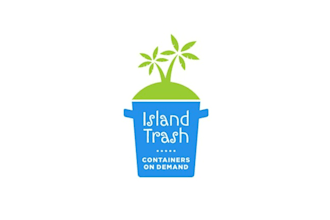 design elegant unique island trash logo