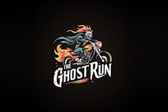 design wonderful ghost run logo