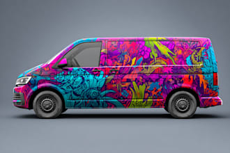 design a custom vehicle wrap, cars, pickups, trailers