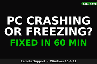 fix windows blue screen, freezing, crashes, and slow PC remotely