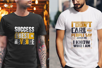 design awesome custom typographic t shirt