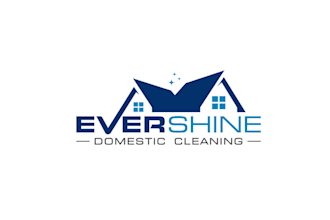 design modern domestic cleaning company logo