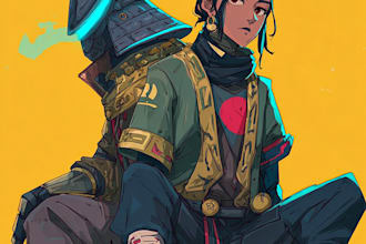draw cyberpunk, lofi or streetwear anime illustrations