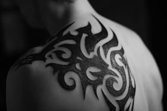 create a profesional tribal tattoo design