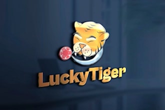 design attractive super lucky tiger logo