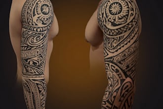 design a polynesian maori tribal tattoo