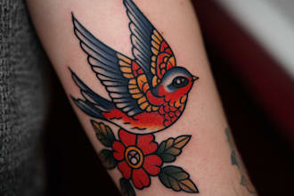 create a traditional or neo traditional tattoo design