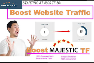 increase trust flow tf of majestic URL 60 plus