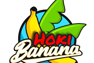 create a fun and unique banana logo for your brand