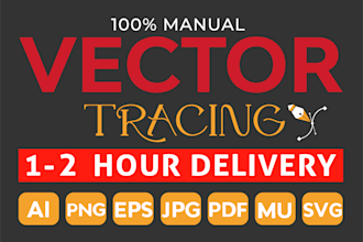 do vector,tracing,redesign,recreate,png to vector,svg,ai,eps