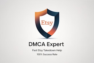 file dmca takedown to remove etsy copyright infringing listings