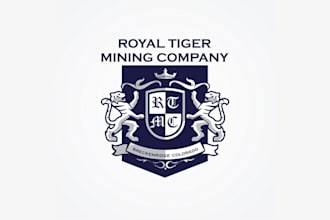 design royal tiger mining company logo