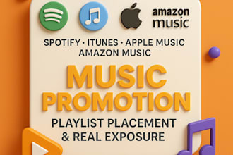do spotify music itune music apple music amazon music promotion playlist