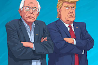 make a crazy political or satirical cartoon
