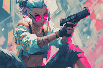 design stunning sci fi, cyberpunk, portrait art