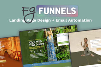 create a beautiful and highly optimized fg funnels landing page with automation