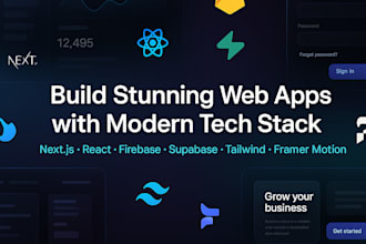 develop web apps using nextjs, reactjs, firebase and supabase