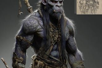 create fantasy character, monster, humanoid, dnd or similar