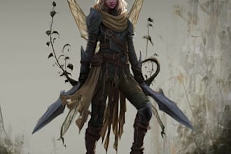 draw your fantasy character from dnd or video game for you