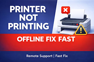 fix printer offline, driver and spooler issues remotely