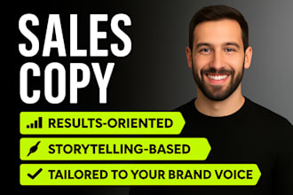 write powerful sales copy, email copy and landing page copy