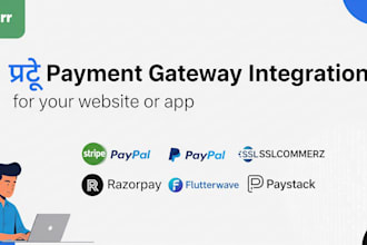 do payment gateway integration for your website with any API