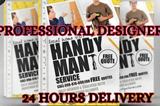 design plumber, electrician and handyman services flyer