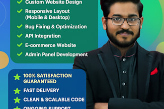 develop a modern, responsive and SEO friendly website