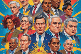 draw political cartoons illustrations