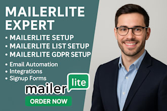 mailerlite expert, mailerlite setup, mailerlite list setup,mailerlite gdpr setup