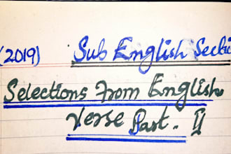 hand writing assignment work