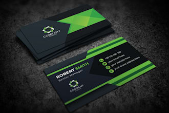 create a custom, modern double sided business card for your brand