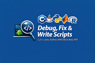 debug and code in c, cpp, java, python, matlab, r, rust