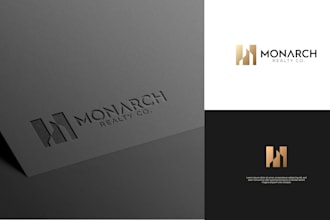 create a modern and minimal real estate logo design