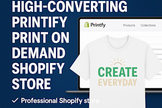build a high converting printify print on demand shopify store