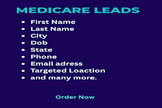 generate high quality fresh verified active medicare leads