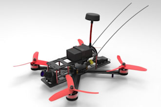 custom drone accessory 3d modeling for prototyping, 3d drone texture mapping