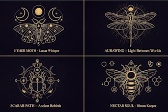 design mystical sacred geometry logo spiritual business