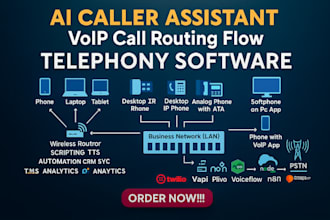 build ai caller assistant voip call routing flow telephony software