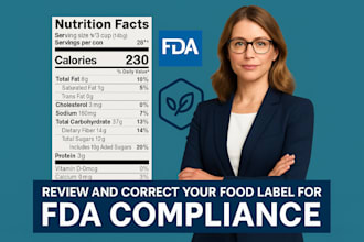 review and correct your food label for fda compliance